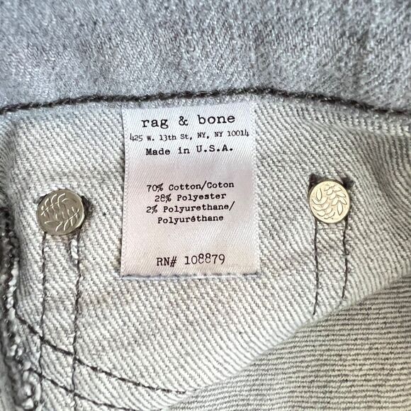 Rag & Bone Jean Legging Women's Size 26 Heather Gray Skinny Jeans - Picture 5 of 12